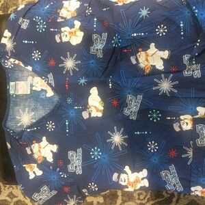Frosty the Snowman size S scrub top. Has been gently worn.